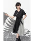 Pin Detail Contrast Wrap Dress